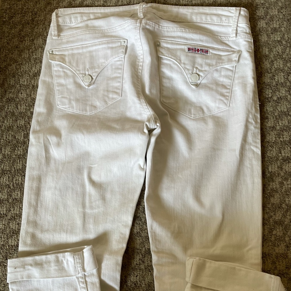 White Hudson Bacará crop straight cuffed size 28